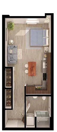 Floor plan Studio A1j