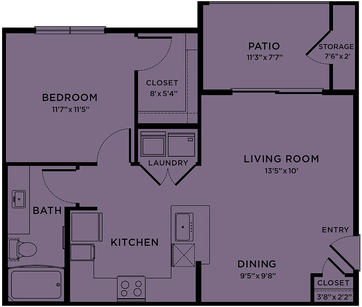 Floor plan A2-Porter 80% (Eligibility Restrictions Apply)