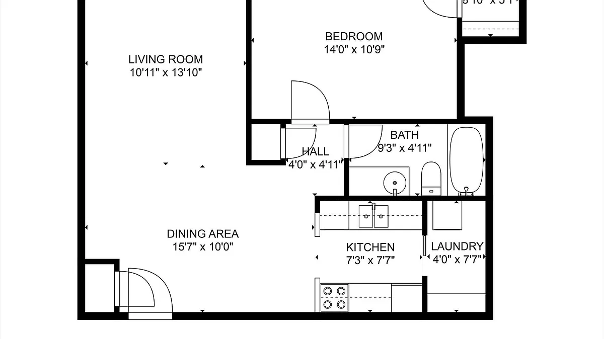 Floor plan 1 Bedroom
