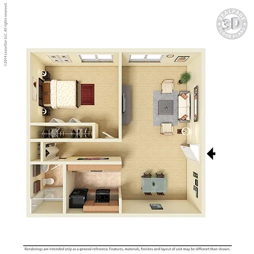 Floor plan 1 Bedroom