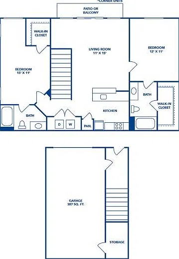 2 Bedroom | 2 Bath | 1013 SF | Attached Garage 2 Bedroom | 2 Bath | 1013 SF | Attached Garage