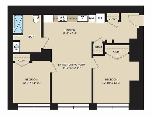 Floor plan 2 Bedroom