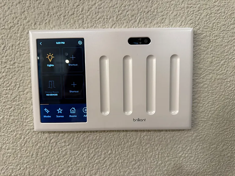Brilliant smart home control panel for easy lighting and device management.