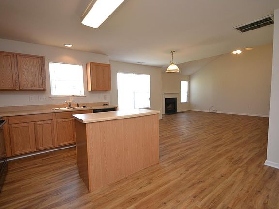 View from kitchen to family room