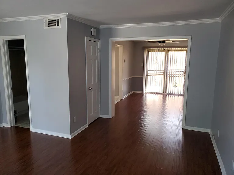 Living room and dining room