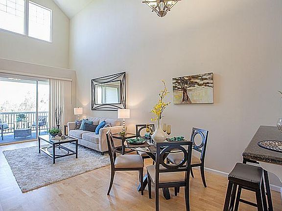 Another view of the family room and dining area.