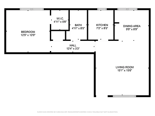 Floor plan A7 - 1 Bedroom 1 Bathroom