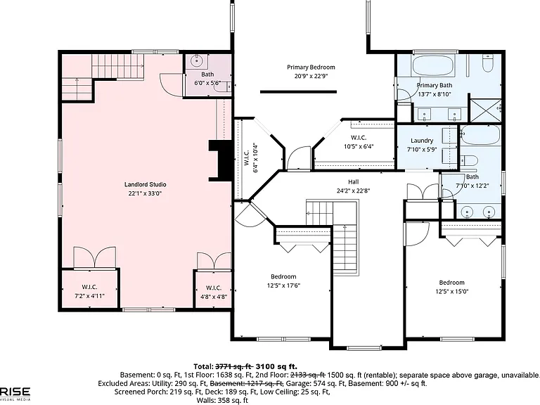 landlord space enters/exits thru private entrance.