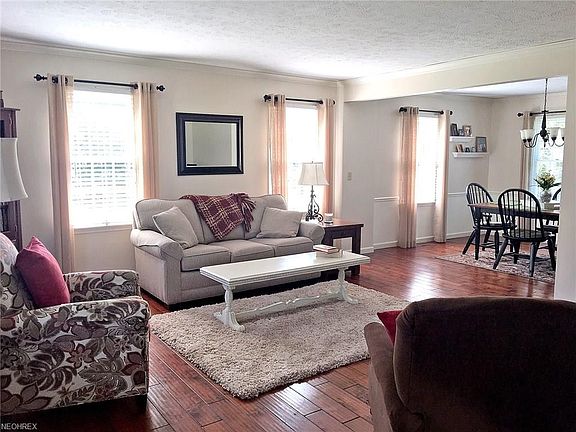 View of the Living Room into the Dining Room