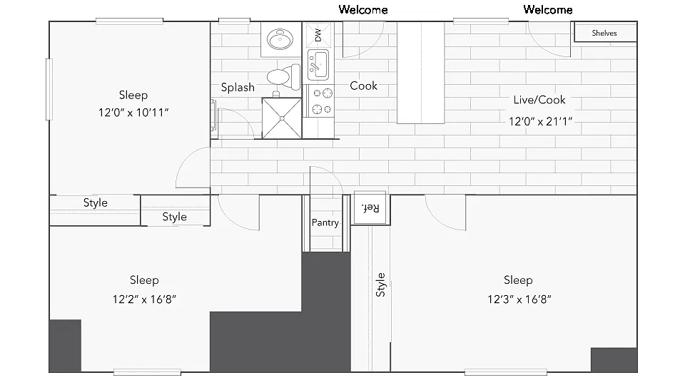 Floor plan Dover Deluxe Renovated