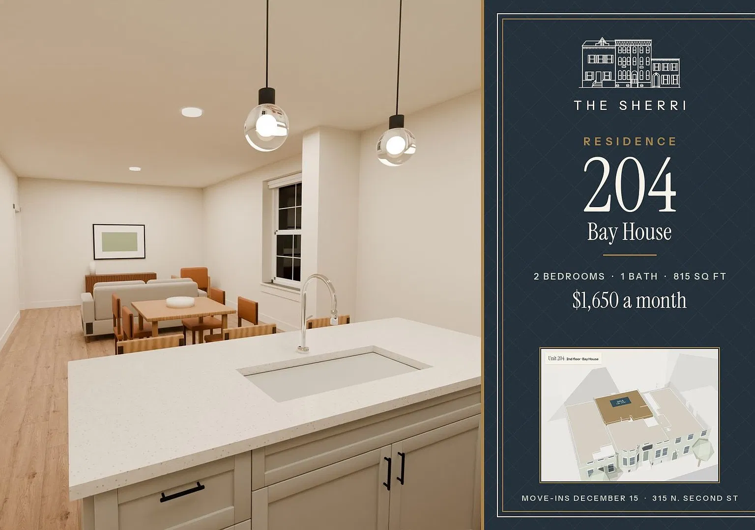 The Sherri | Residence 204 | Two-bedroom residence | Dec 15 — Photo 3