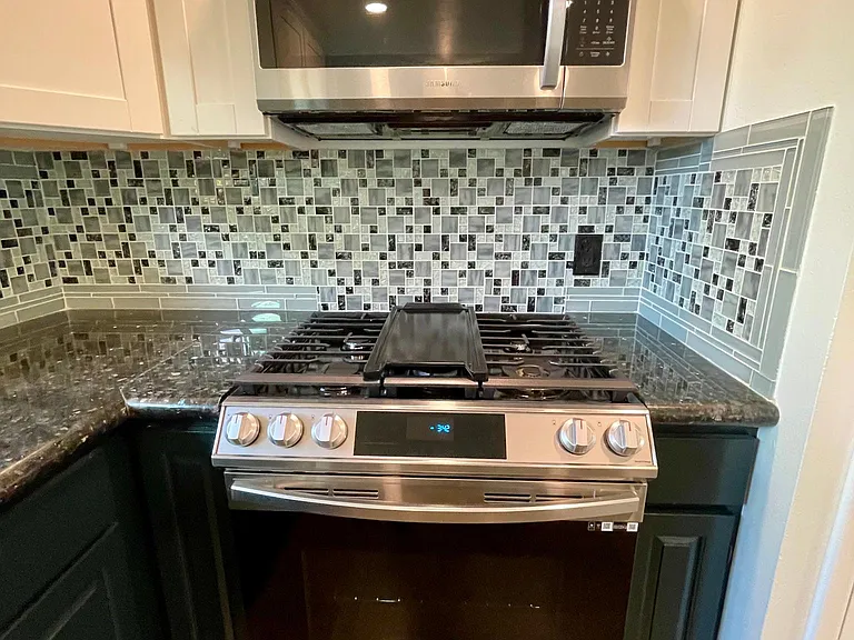 High end self cleaning gas range.