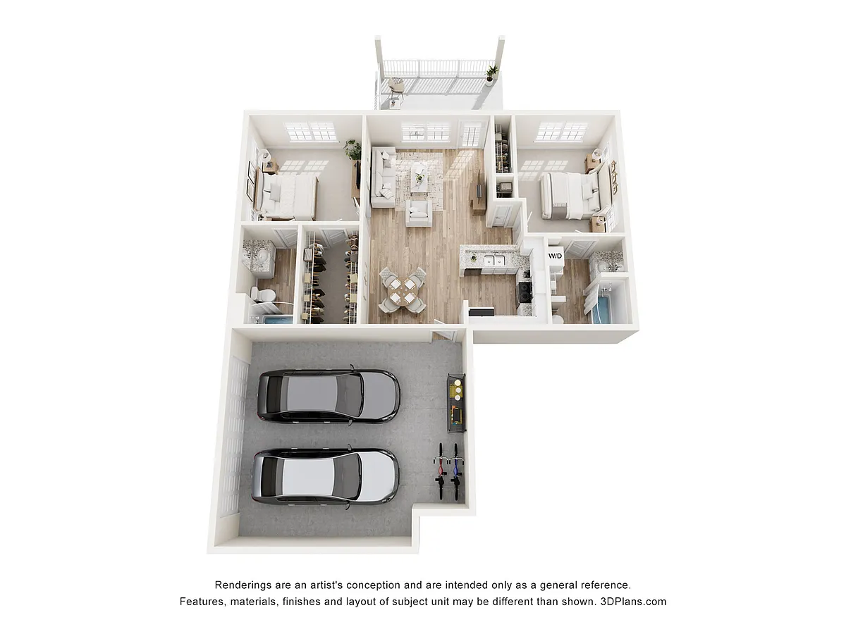 Floor plan Alexander-2x2