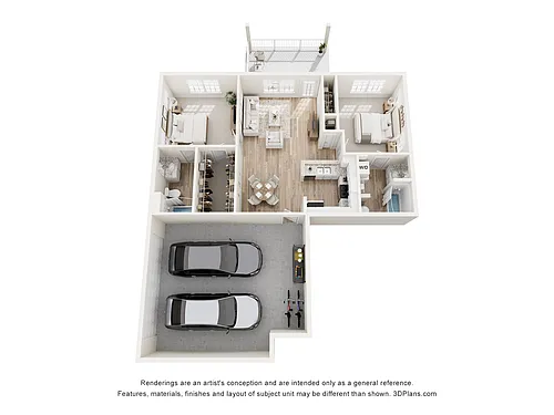 Floor plan Alexander-2x2