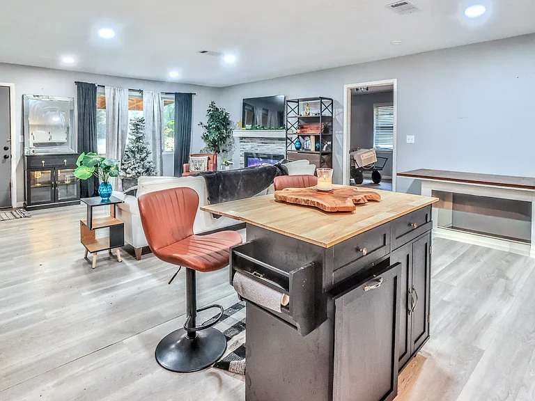 Living area. *Furniture not included.