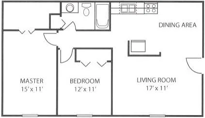 Floor plan Two Bedroom Suite