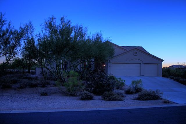 Front of home at dusk