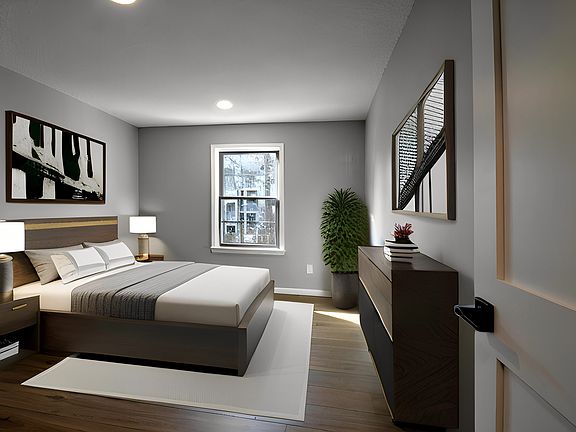 smaller bedroom 
virtually staged