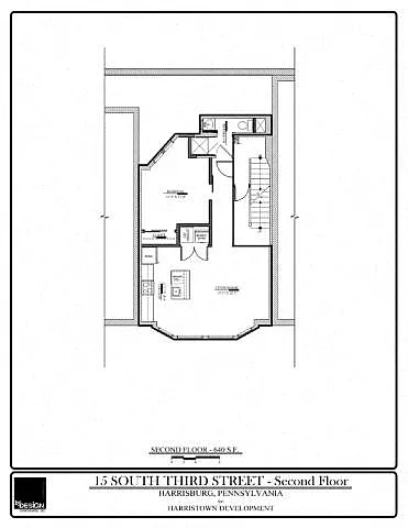 Floor plan SOMA II 15S- 201- 1 Bedroom - 1 Bathroom