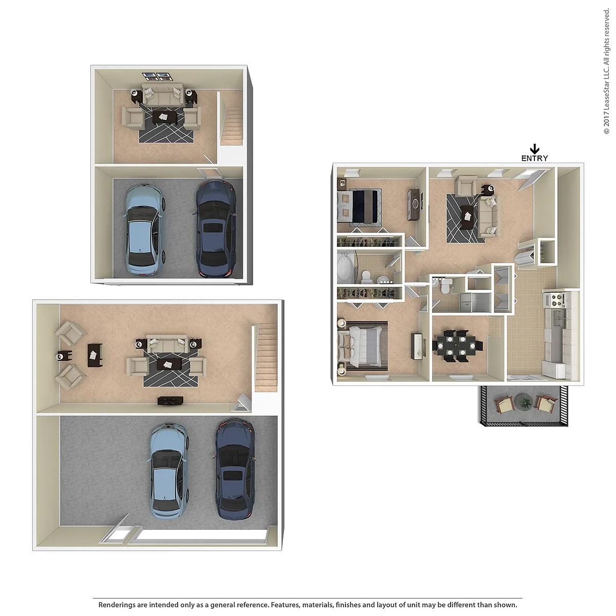 Floor plan Camelot Arms 2 Bedroom 2 Bath