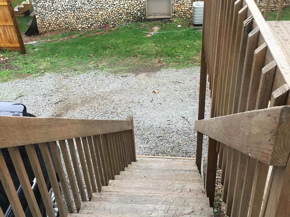 Apartment up a flight of stairs.