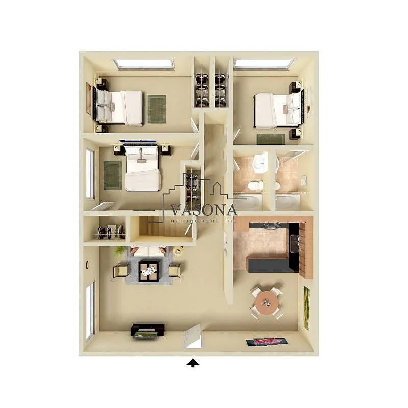 Floor plan Washington 3x2