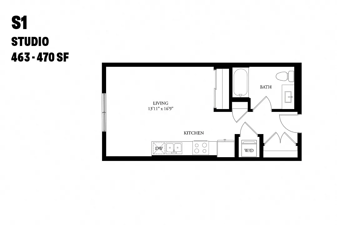 Floor plan Studio S1