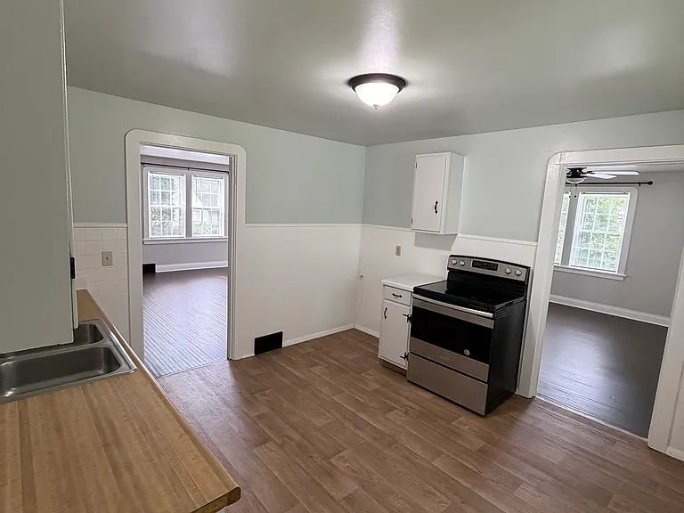 Kitchen looking from the Basement/Shared Hallway