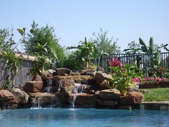Waterfall and pool