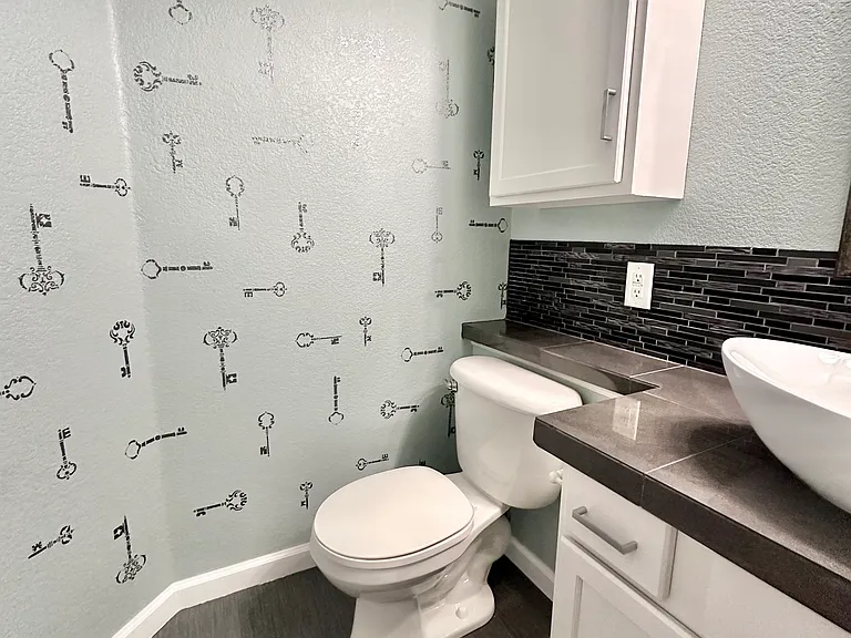Basement half bath.
