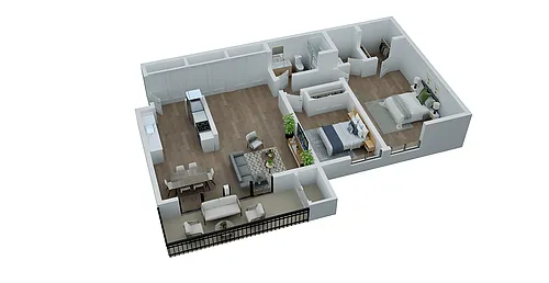 Floor plan Lumen Elite with Washer/Dryer
