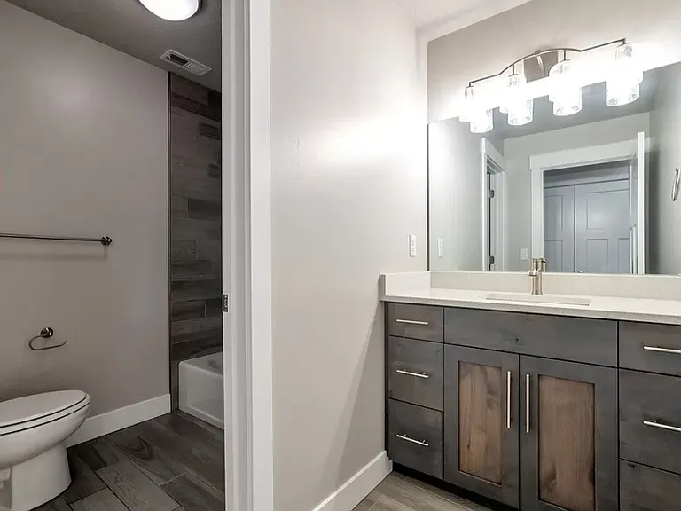 Hallway bathroom