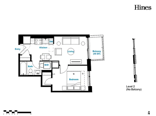 Floor plan 1 Bedroom, 1 Bathroom 1 Bed 1 Bath 5