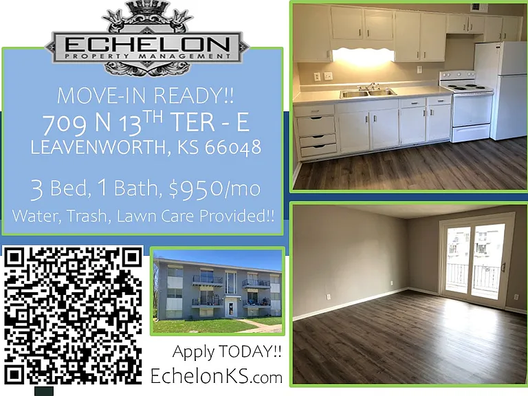 3 Bed, 1 Bath, Upper Terrace Level