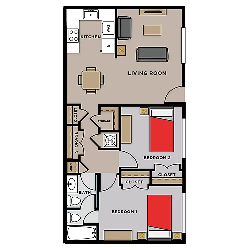 Floor plan 2 bedroom