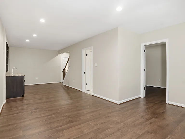 Basement Rec Room with view to 3rd Bedroom