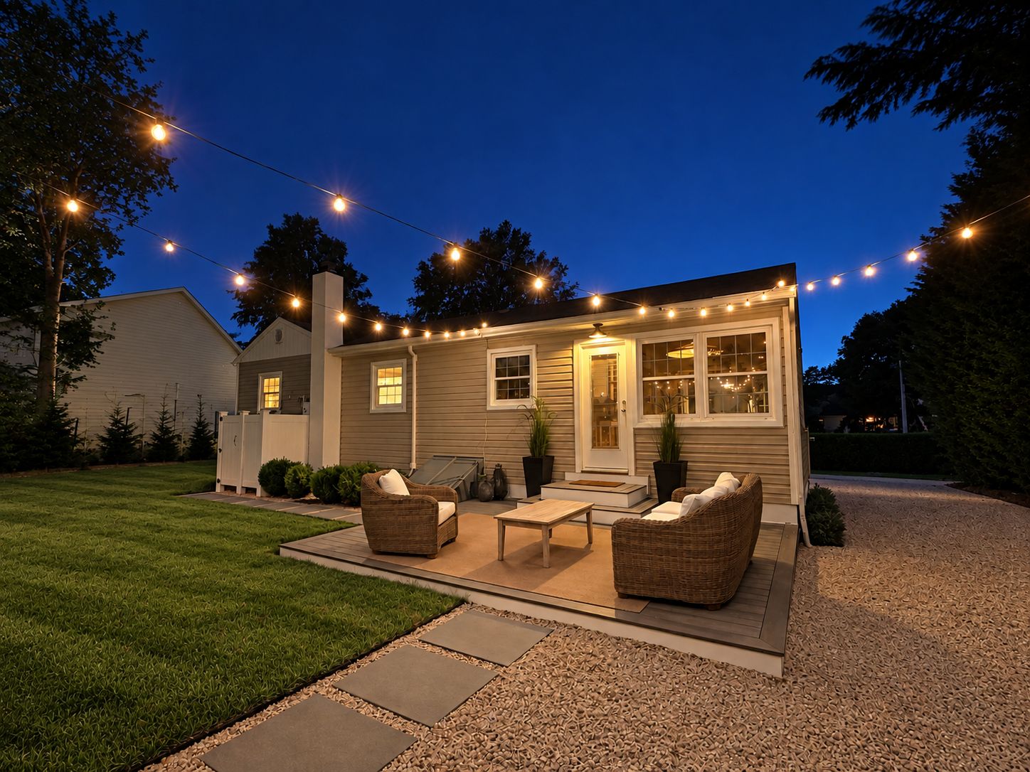 Backyard at Night
