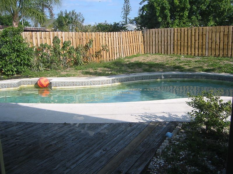 Huge private fenced yard with pool!