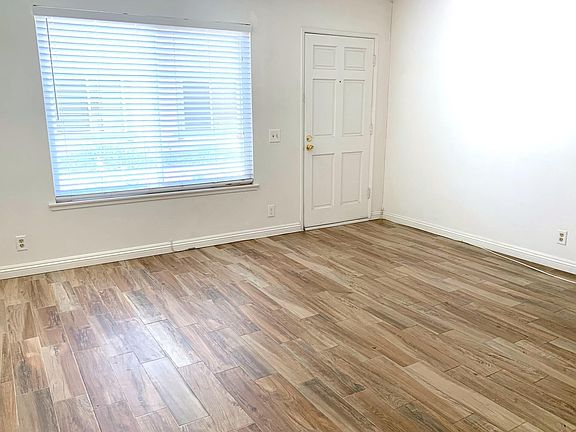 Wood tile floors throughout home