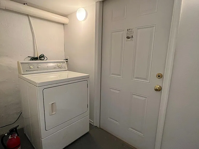 W/D hookup in partially finished basement.