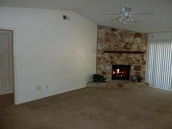 Den w Gas Log Fireplace