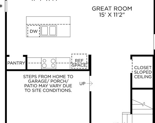 Floor plan of home's first story