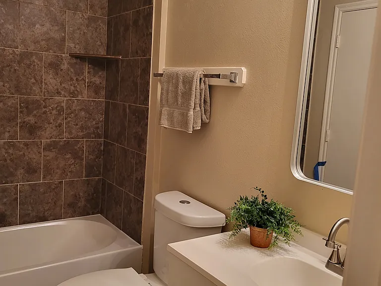 Full bath with tub
