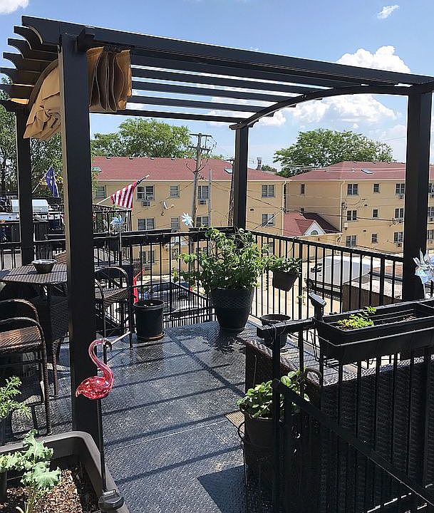 View of decorated deck 