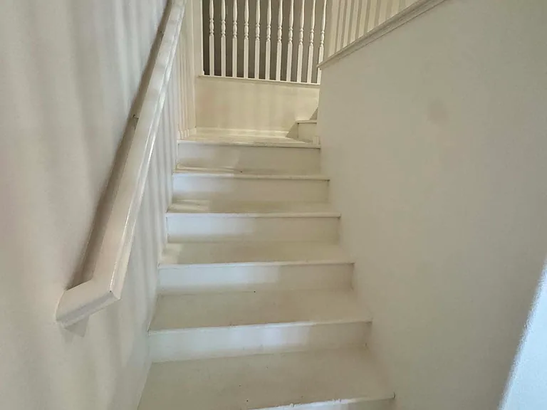 Stairs leading up to the beautiful loft and family room