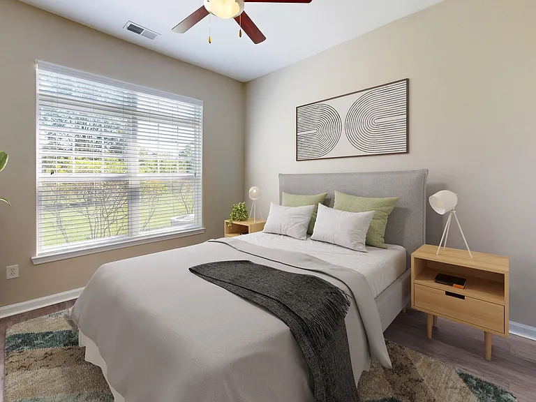 Bedroom with Large Window