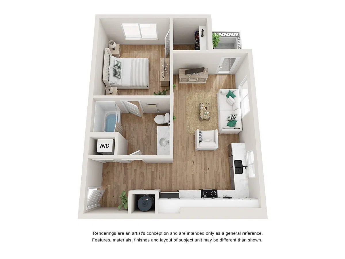Floor plan 1x1 - Palm (a10c)