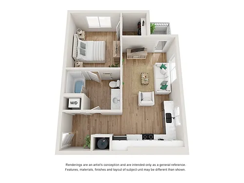 Floor plan 1x1 - Palm (a10c)