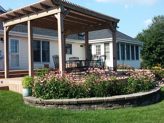 pergola & deck flower beds