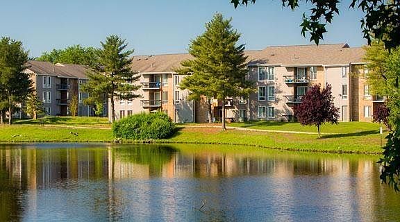 Private lake with walking path directly behind your unit